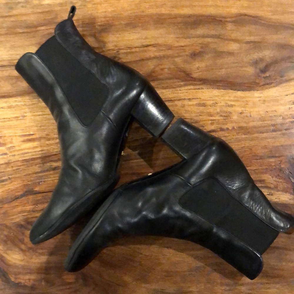 Gucci Black Leather Slip On Ankle Boot 8 1/2 - Picture 2 of 13